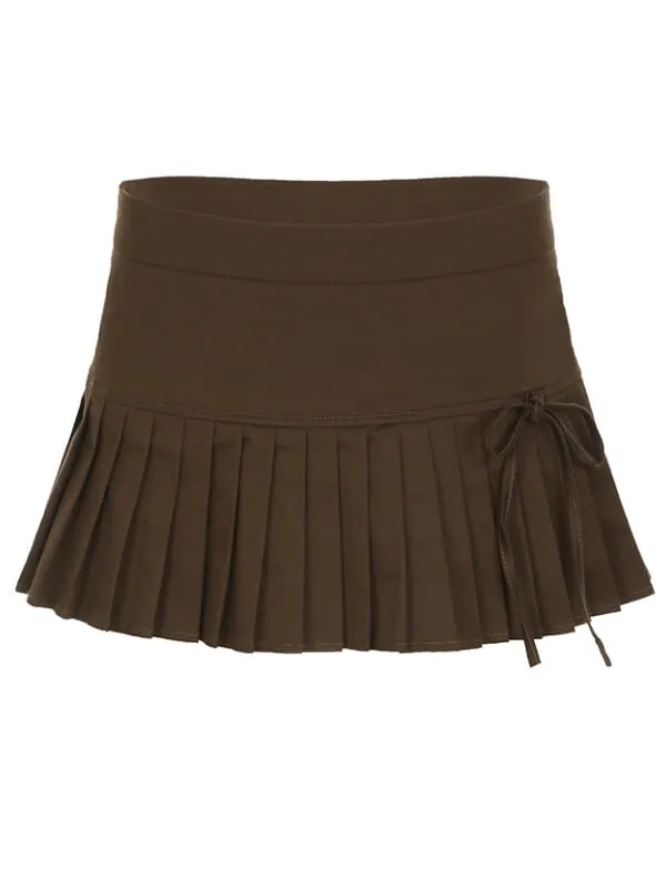Arabella Vintage Pleated Mini Skirt