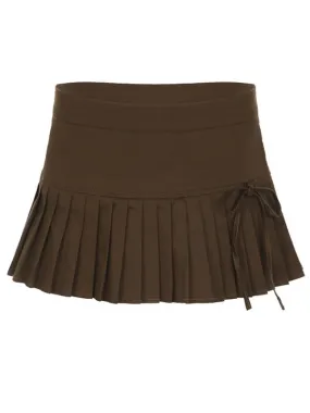 Arabella Vintage Pleated Mini Skirt