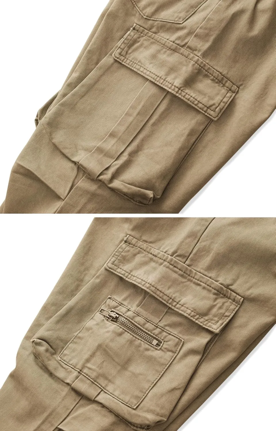 Cargo Pants for Men Relaxed Fit Work Pants Breathable Casual Pants with 8 Pockets No Belt