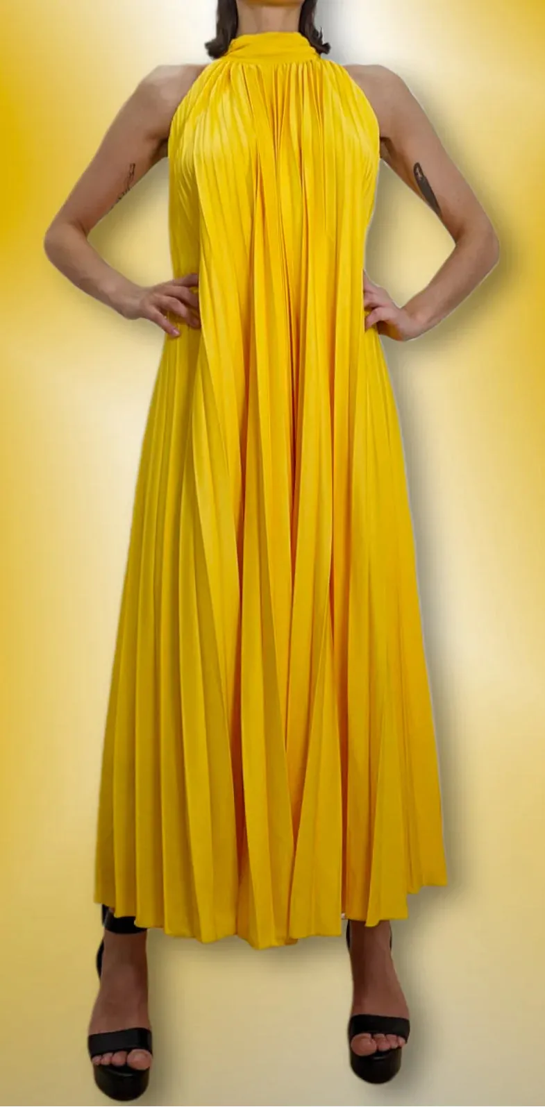 Chel's Pleated Maxi Dress
