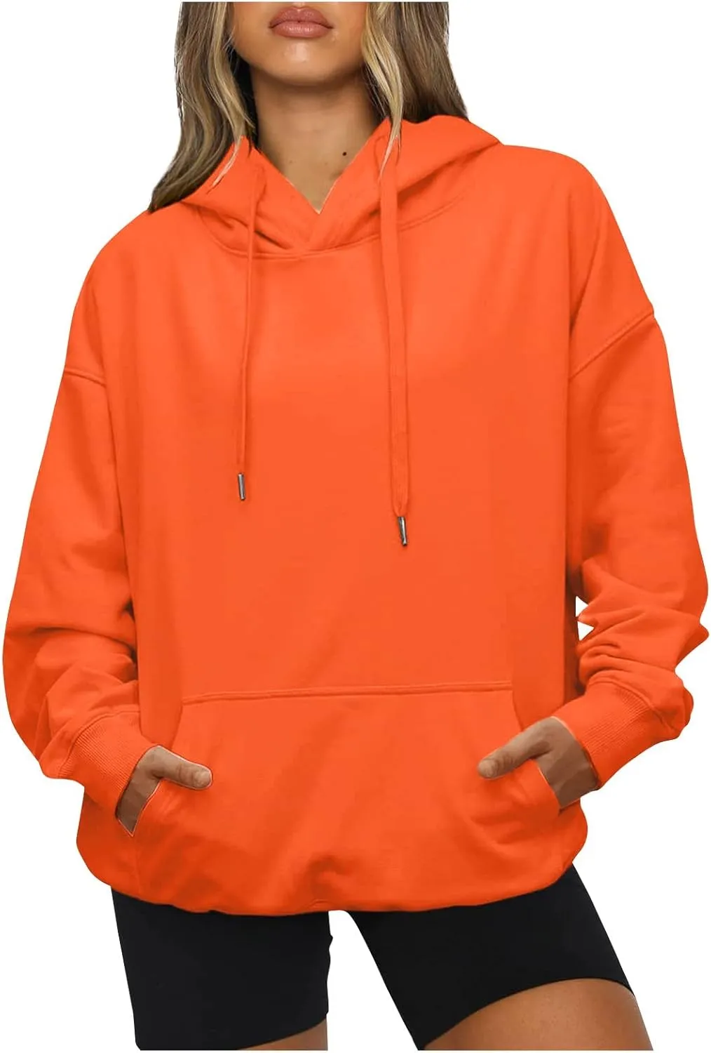 ChicCrate Hoodies for Women Oversized Hooded Sweatshirt Drawstring Waffle Long Sleeve Shirts Causal Trendy Tops Fall Clothes