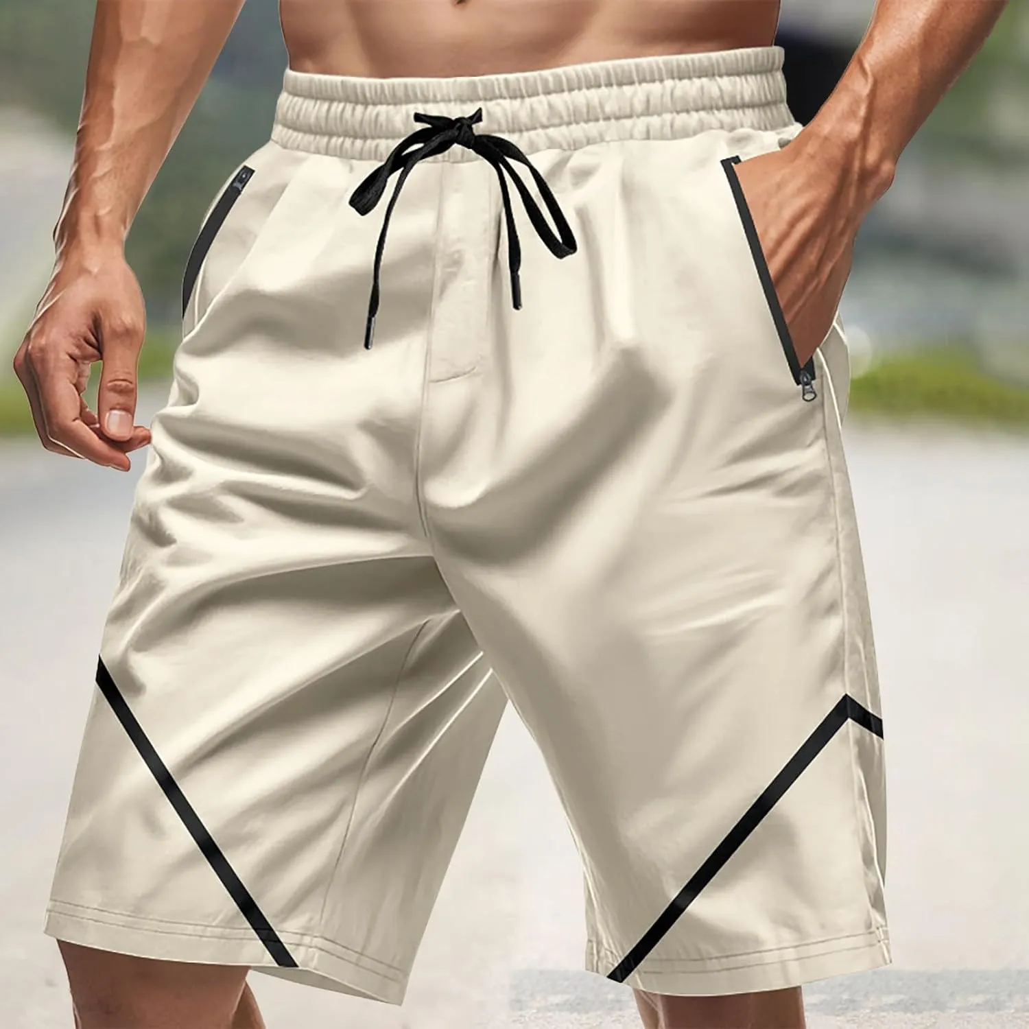 CRNTCEM Mens Fashion Basketball Shorts Athletic Workout Jogging Baseball Shorts Outdoor Fashion Hiphop Streetwear Short Pants