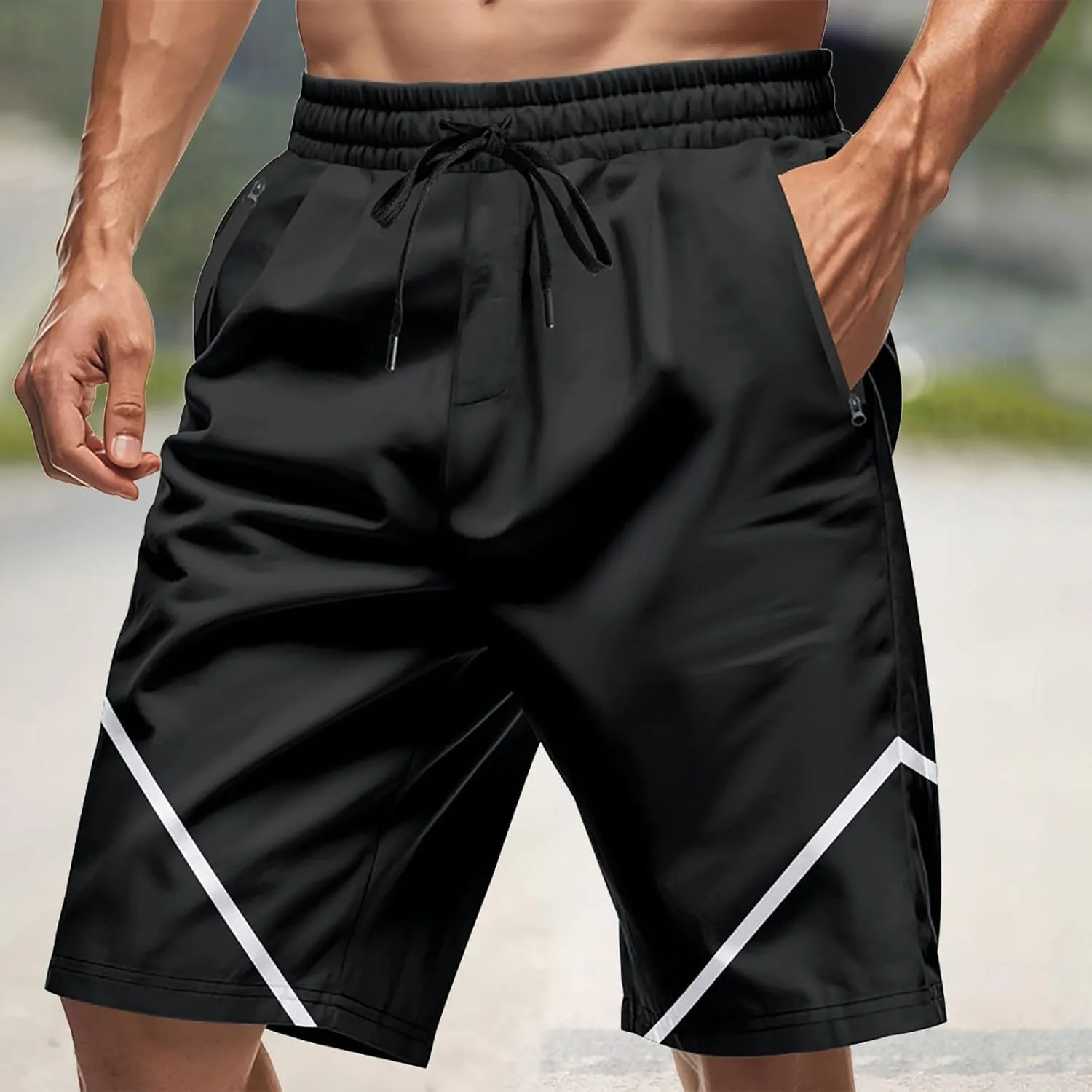 CRNTCEM Mens Fashion Basketball Shorts Athletic Workout Jogging Baseball Shorts Outdoor Fashion Hiphop Streetwear Short Pants