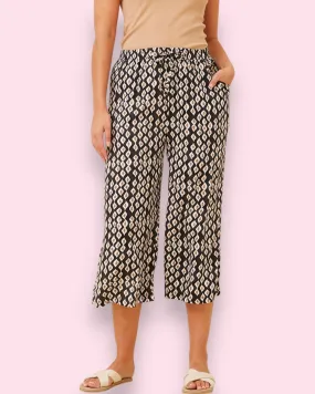 Ebony Printed Pants - Black