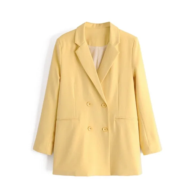 FashionSierra - Women's Autumn Blazer Double-breasted Blazer