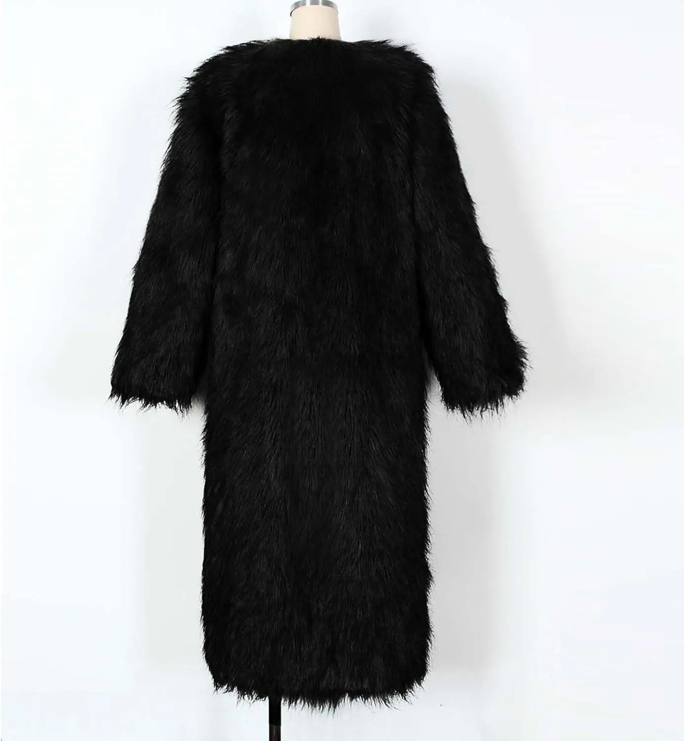 Faux Fur Coats for Women Long Open Front Cardigan Fuzzy Fleece Jacket Warm Winter Coats Fashion Outfits