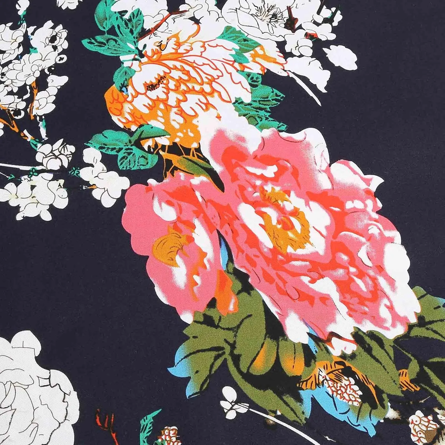 Floral Skirts for Women 2024 Fall Knee Length A-Line Midi Skirt Elastic High Waist Flare Ruffle Work Office Skirts