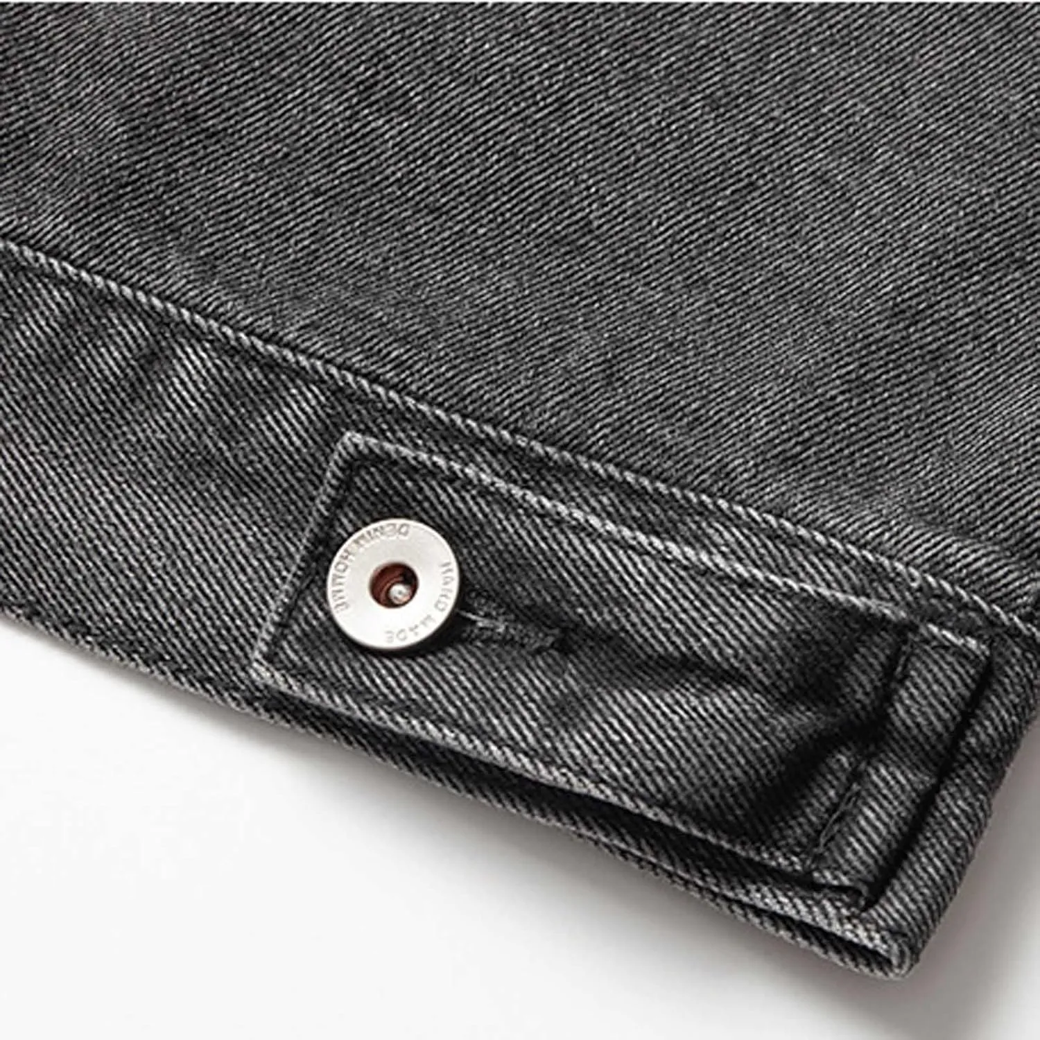 hlysgo Men's Denim Jacket, Long Sleeve Coat Slim Fit Casual Jean Jacket Button Down Trucker Jacket Pockets Outwear for Men