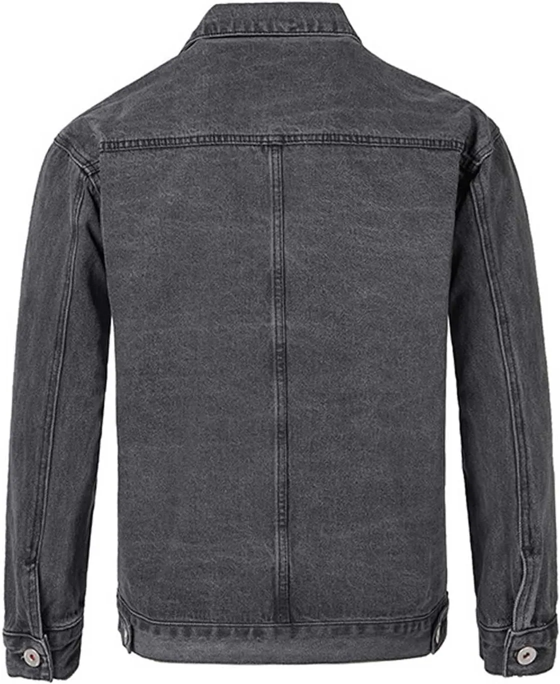 hlysgo Men's Denim Jacket, Long Sleeve Coat Slim Fit Casual Jean Jacket Button Down Trucker Jacket Pockets Outwear for Men