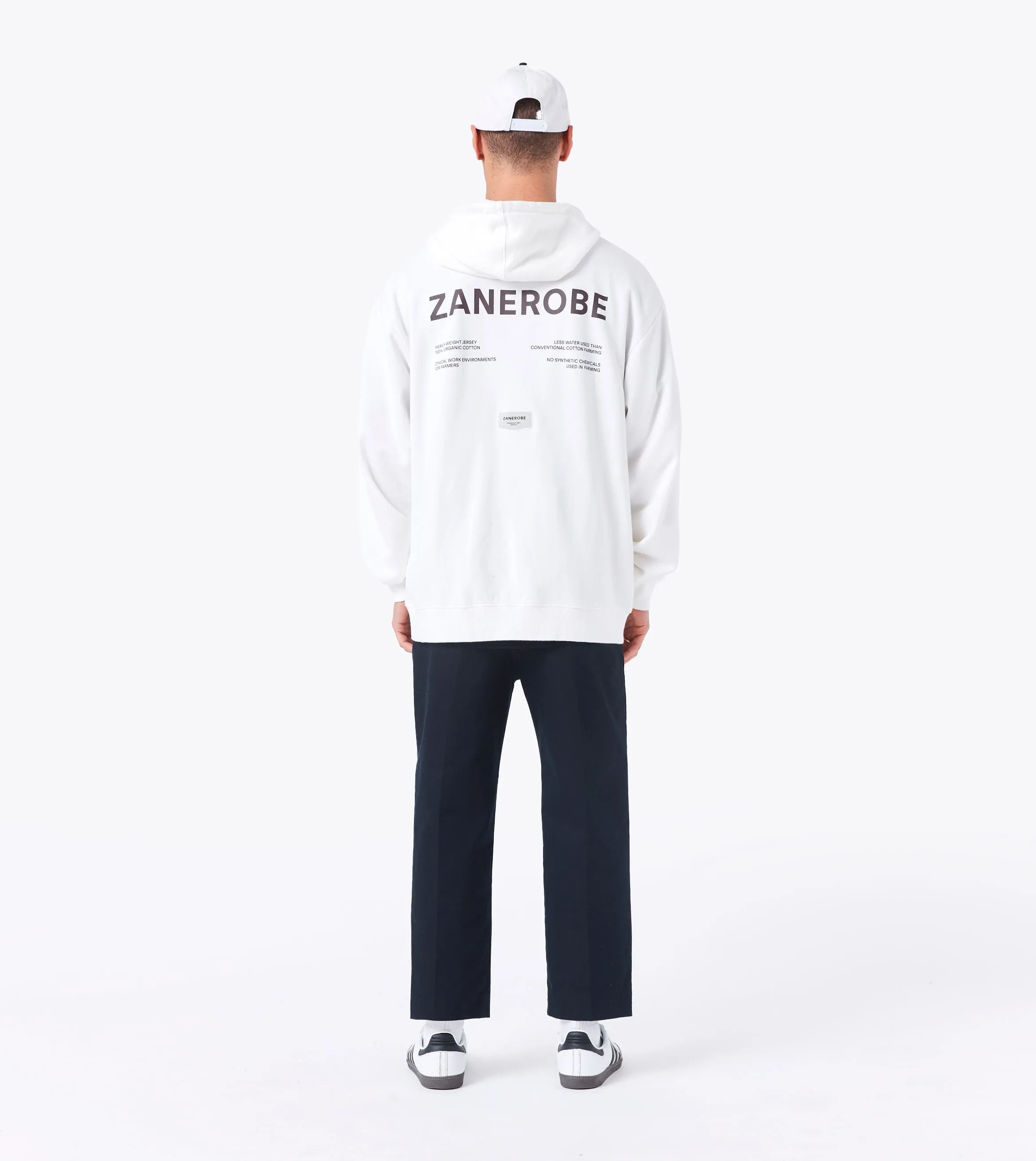 Label Orgo Hood Sweat Vintage White