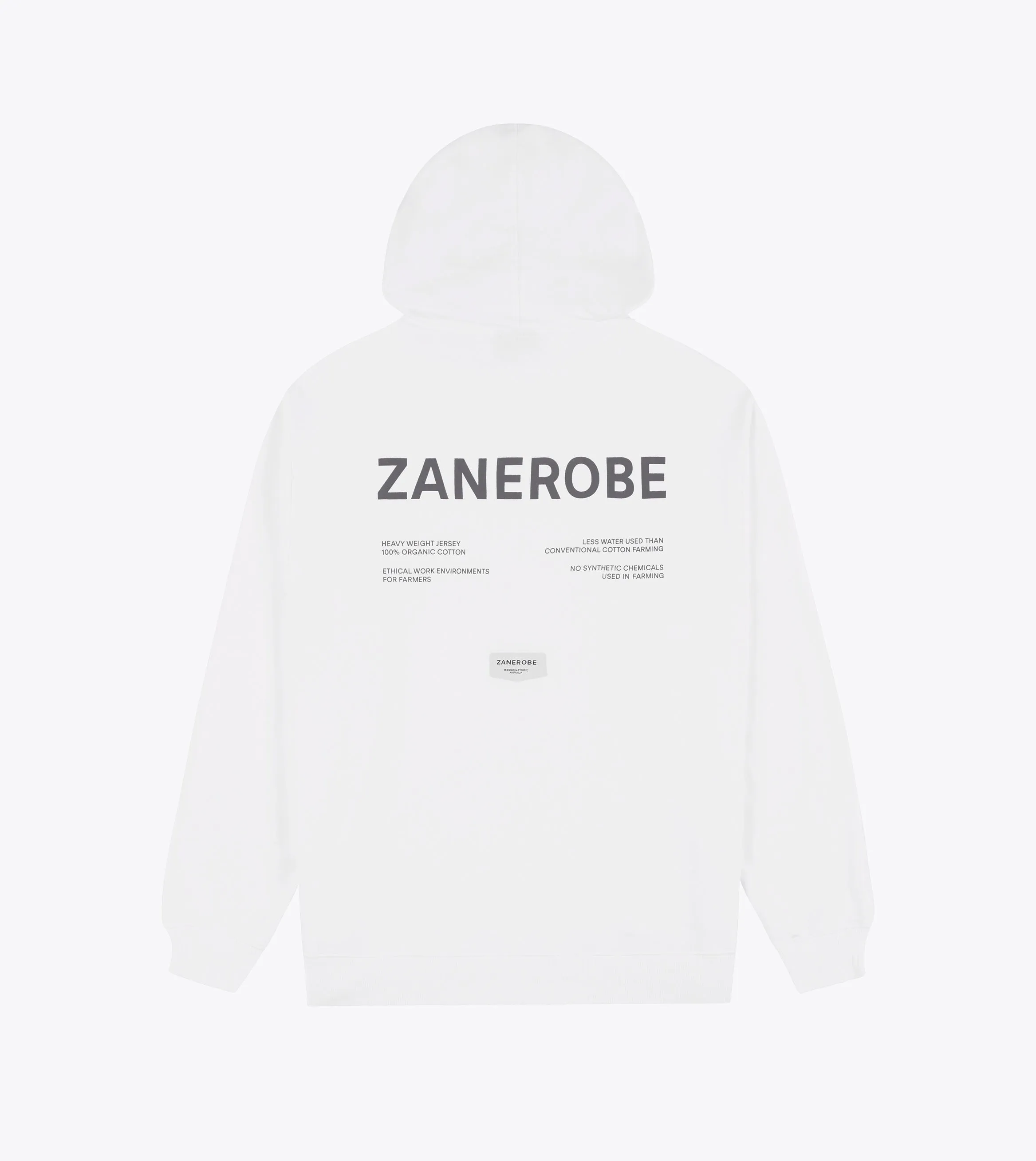 Label Orgo Hood Sweat Vintage White