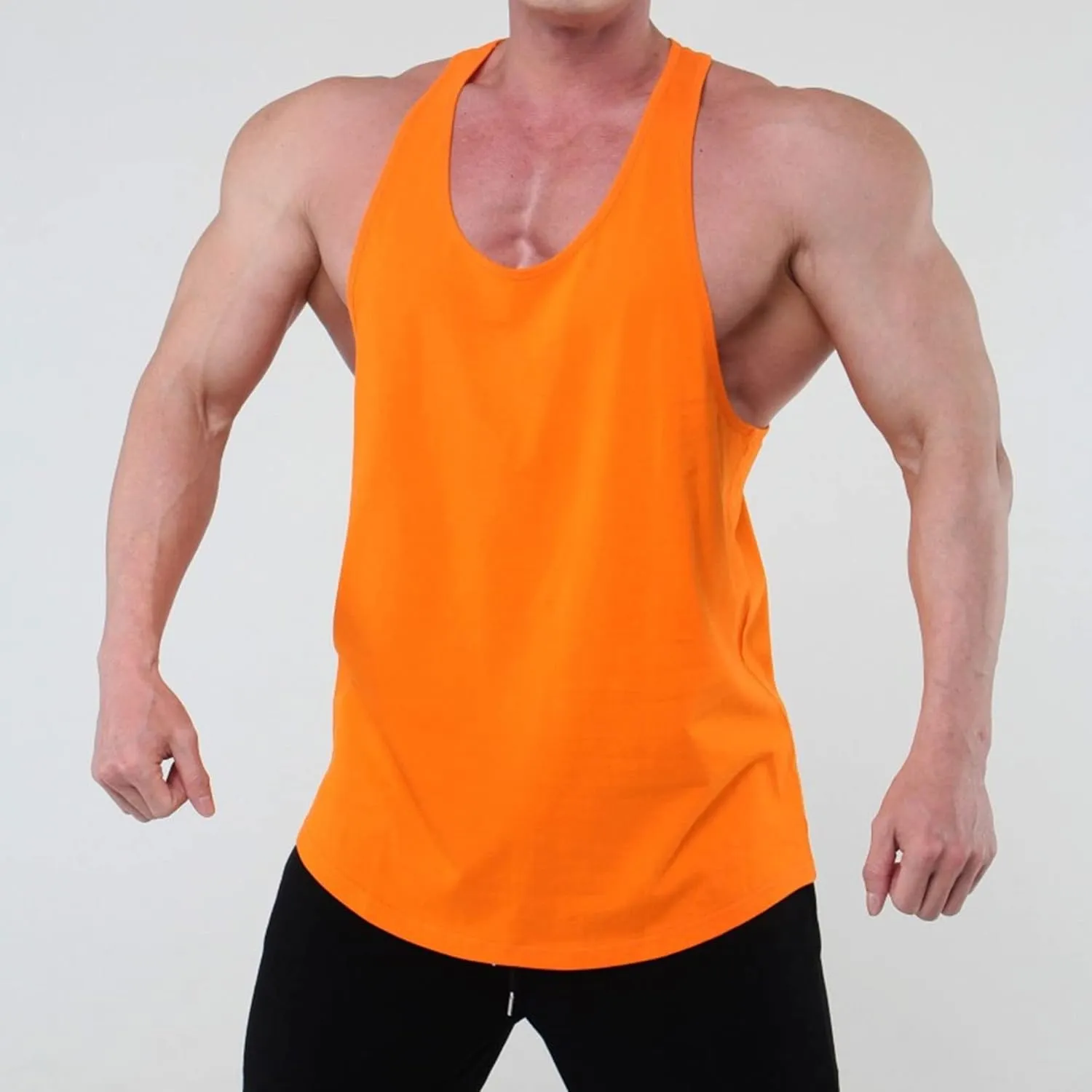Maiyifu-GJ Men's Neck Stringer Tank Top Gym Workout Bodybuilding Sleeveless Tee Summer Casual Athletic Sweatshirts