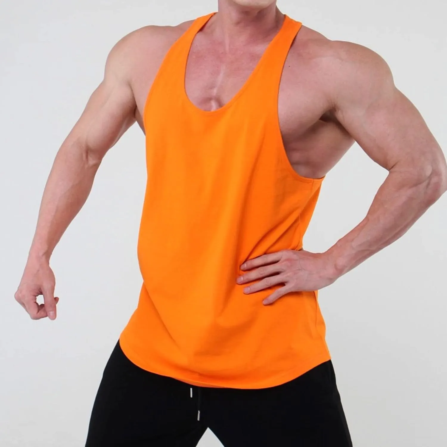 Maiyifu-GJ Men's Neck Stringer Tank Top Gym Workout Bodybuilding Sleeveless Tee Summer Casual Athletic Sweatshirts