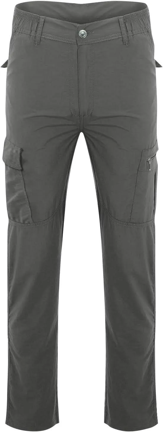Mencomfy Cargo Pants Waterproof Ripstop Flex Tactic Lightweight Outdoor Hiking Work Pants Relaxed Fit Trousers