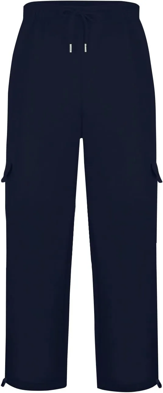 Men's Pants Casual Relaxed Fit Drawstring Sweatpants Tactical Hiking Joggers Cargo Stretch Workout with Multi Pockets