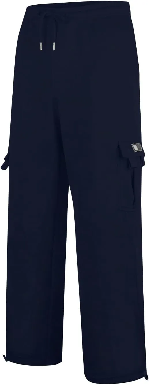 Men's Pants Casual Relaxed Fit Drawstring Sweatpants Tactical Hiking Joggers Cargo Stretch Workout with Multi Pockets
