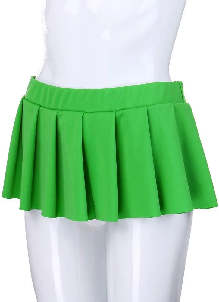 Micro Mini Skirts for Women Pleated Low Rise Tennis Skater Skirt Sexy Festival Clubwear Trendy Skirts