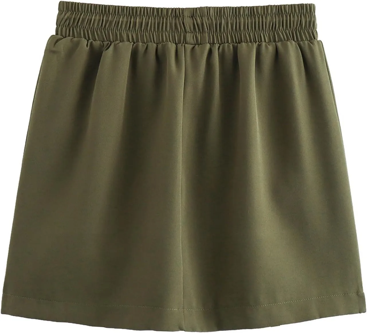 Mini Skirts for Women Cargo High Elastic Waist A-Line Loose Solid Color Workout Cargo Skirts for Summer Vacation