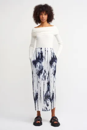 Nu Printed Overlap Detail Skirt Print