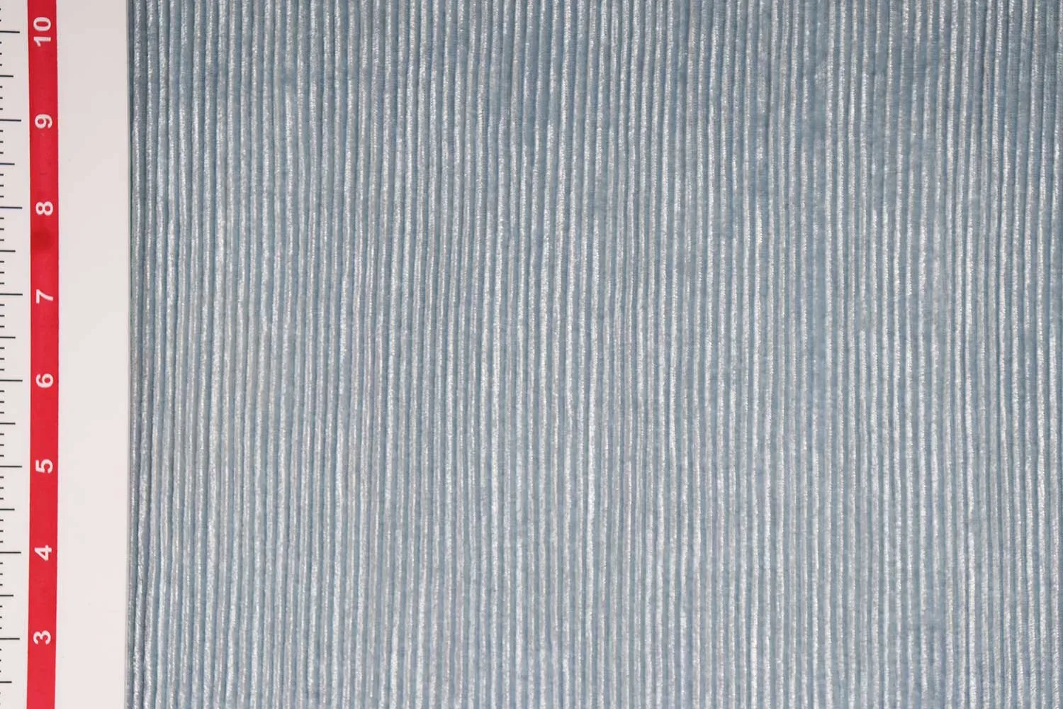 Powder Blue Pleated Veour Velvet Fabric