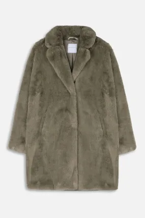 Rino & Pelle Joela Faux Fur Coat - Fungi