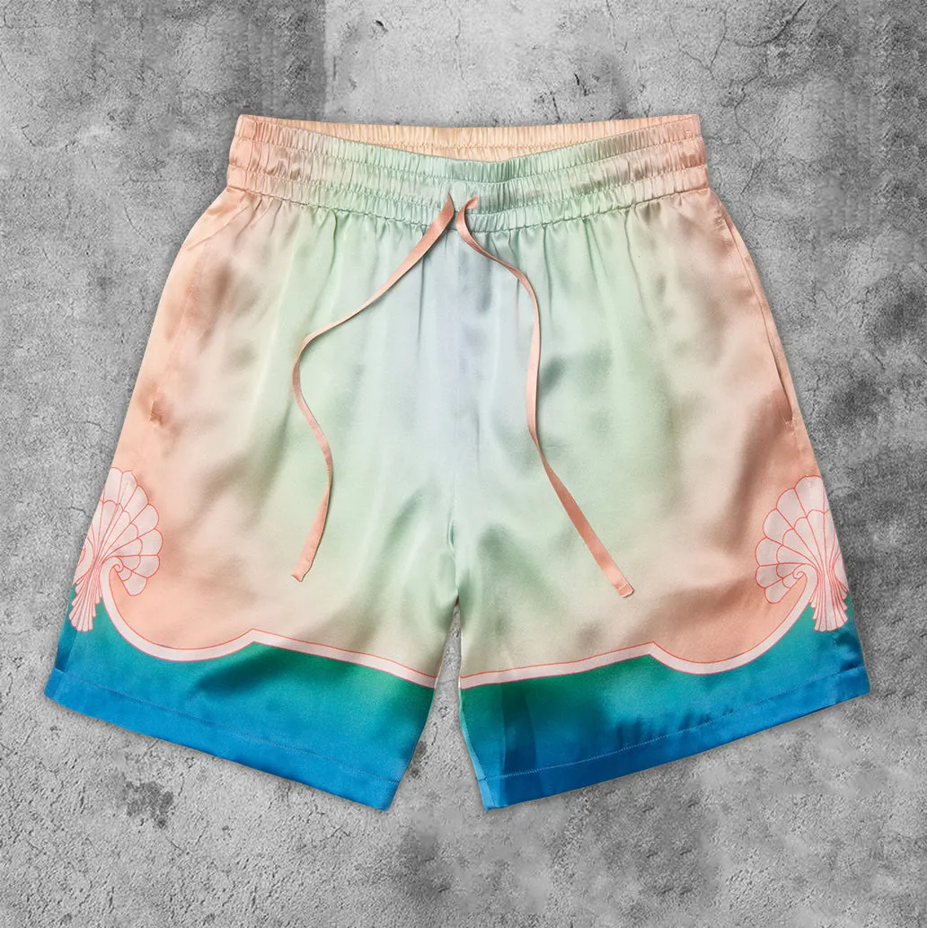 Silk Fashion Resort Style Casual Fashion Shorts