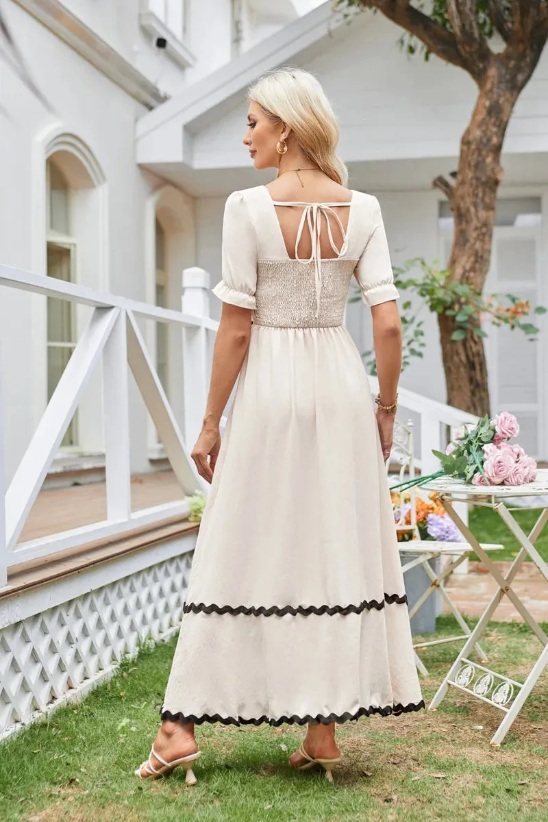 Square Neck Cocktail Dress for Formal Events