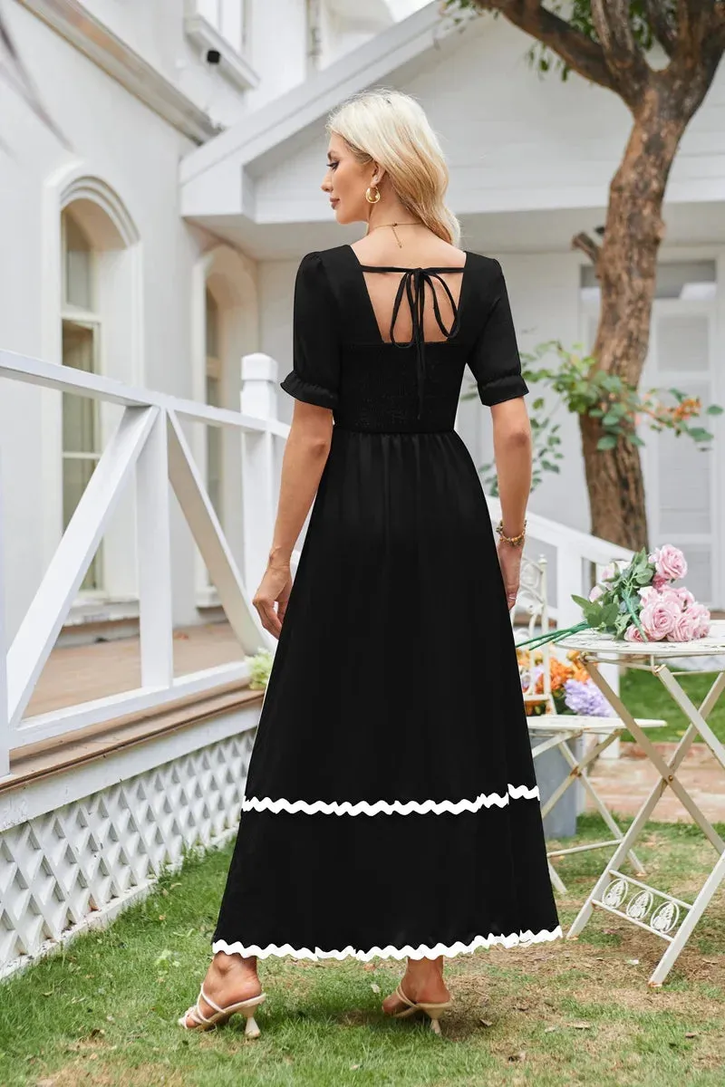 Square Neck Cocktail Dress for Formal Events
