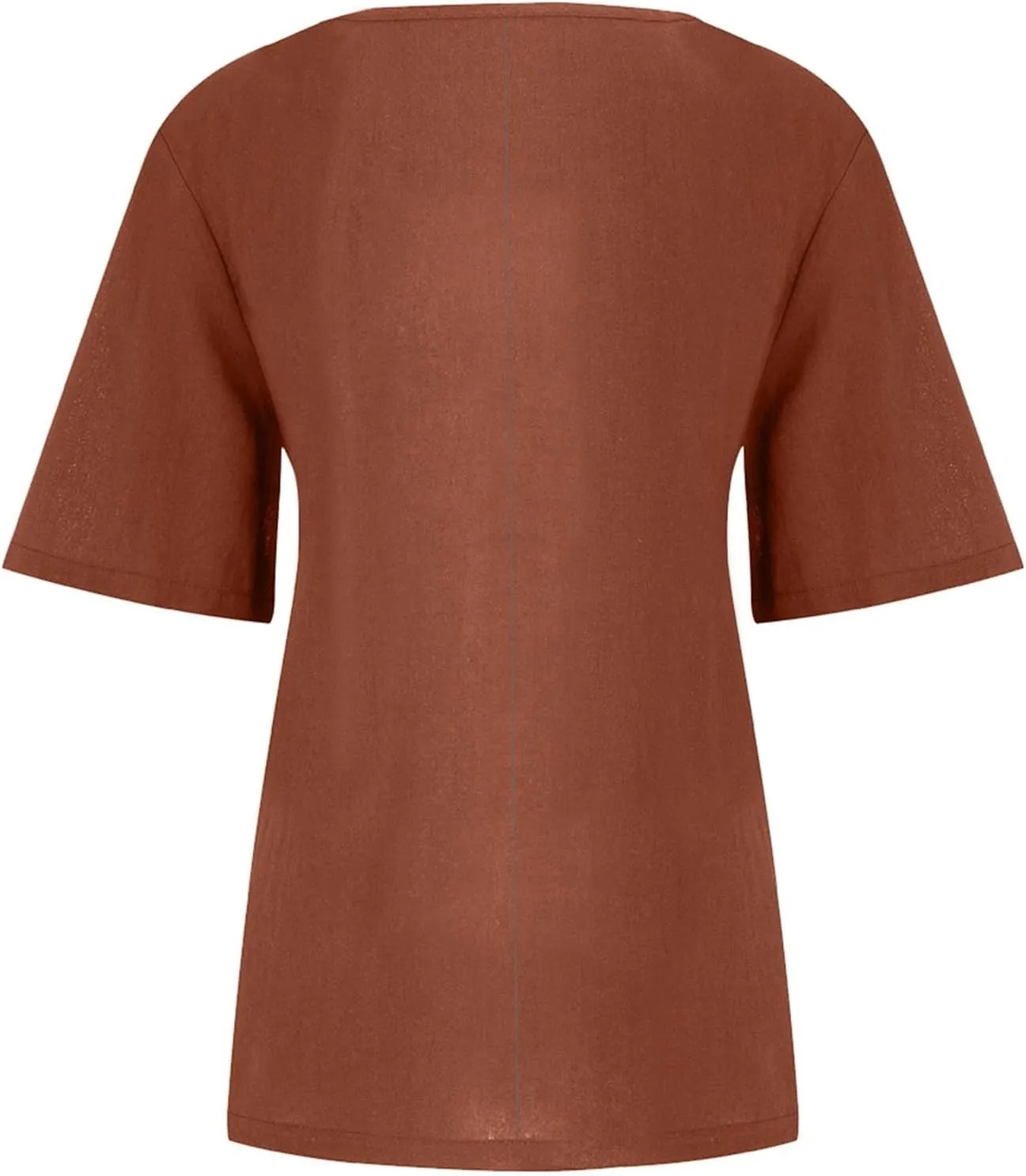 Summer Going Out Tops for Women 2025 Short Sleeve Crewneck Lined Casual Shirts Plus Size Button Down Solid Blouses
