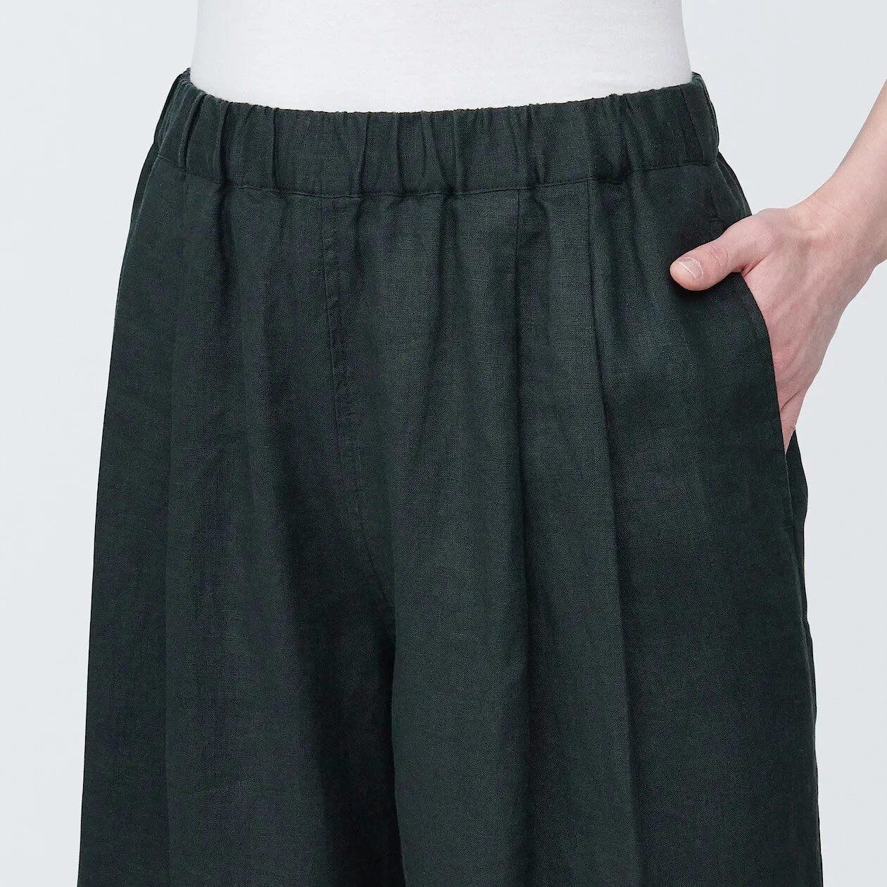 Washed Linen Relaxed Wide Pants