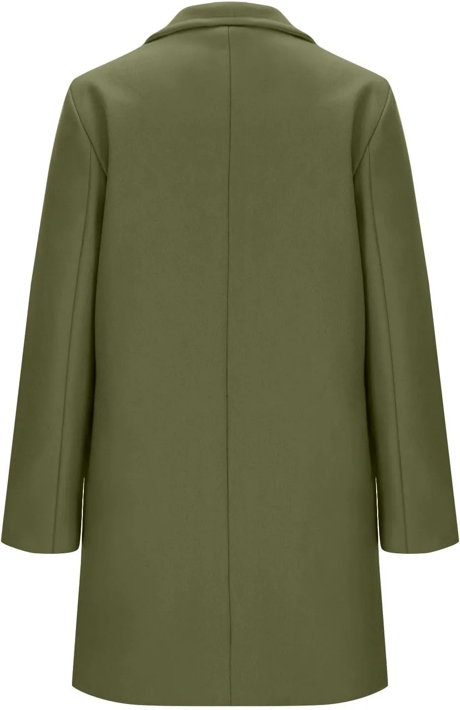 Women Winter Wool Blend Mid-Long Coat Notch Single -Breasted Lapel Jacket Outwear Ladies Warm Solid Thicken Overcoat