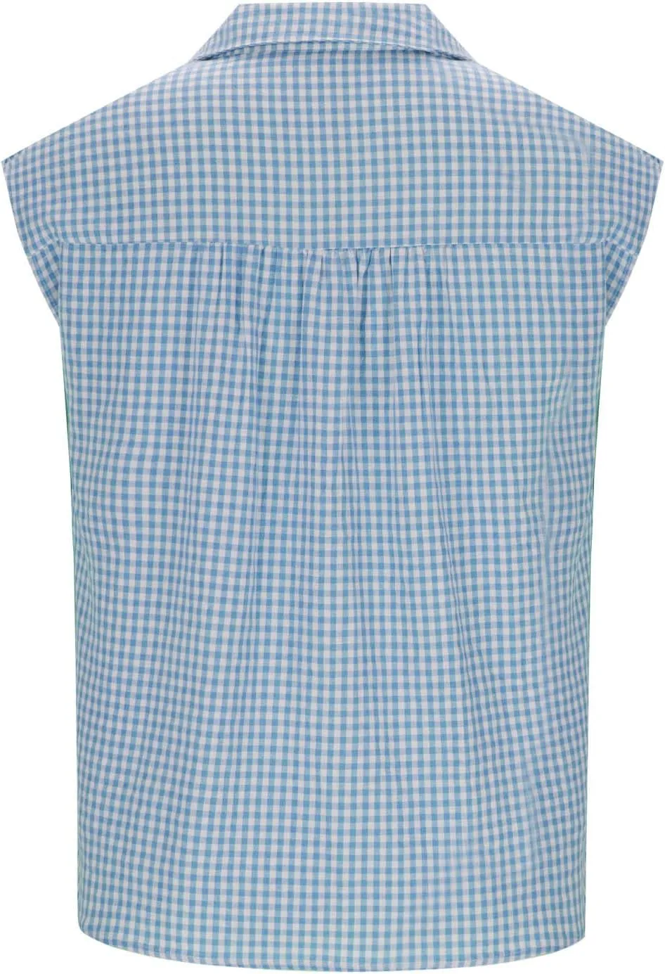 Women's Cap Sleeve Button Down Shirts Vintage Plaid Print Collared Blouse Dressy Casual Summer Tops