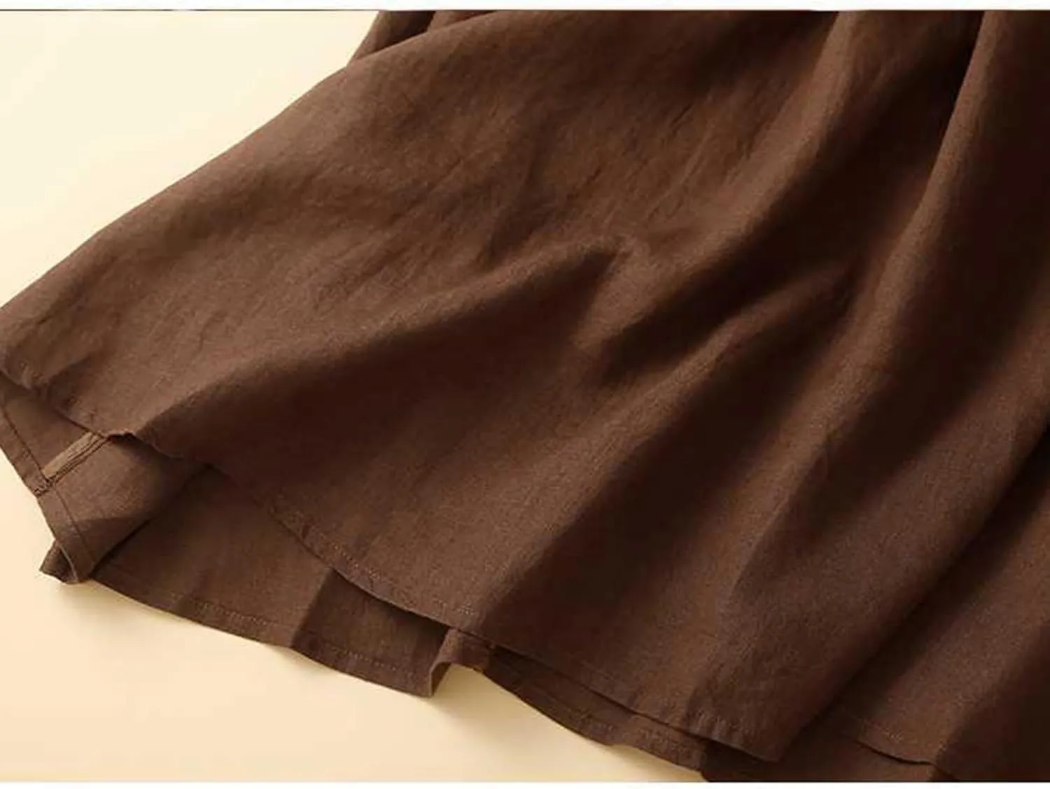 Women's Cotton Gauze Long Skirts Drawstring Waist A Line Beach Flowy Midi Skirt Vintage Vacation Linen Beach Skirts