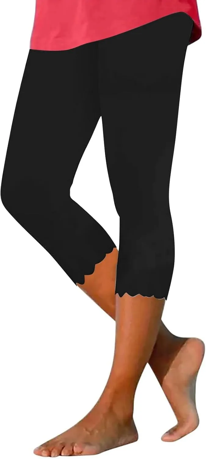 Womens Leggings Cropped Elastic Pants for Women Fashion Casual Fashion Shorts Trousers Solid Ppants Jeans Women Plus